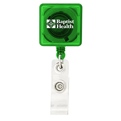 SQUARE RETRACTABLE BADGE HOLDER